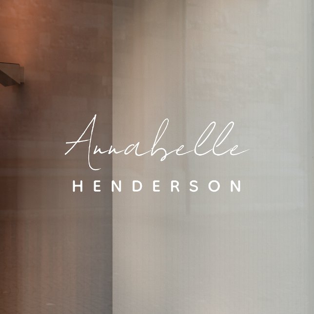 Autocollant Pour Fenêtre Monogramme | Mini-plaque moderne design (Créateur téléchargé)