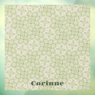 Autocollant Pour Fenêtre Monogramme Nom Sage Green Motif