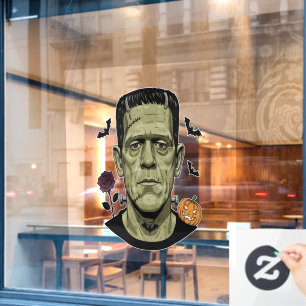 Autocollant Pour Fenêtre Monster d'Halloween déplaisant Éffrayant Frankenst