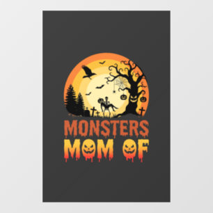 Autocollant Pour Fenêtre Monstres d'Halloween Maman de la famille squelette