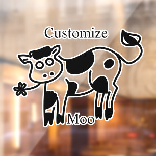 Autocollant Pour Fenêtre Moo Cow Thunder_Cove 