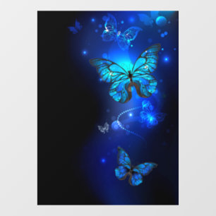 Autocollant Pour Fenêtre Morpho Butterfly in the Dark Background