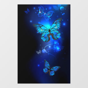 Autocollant Pour Fenêtre Morpho Butterfly in the Dark Background