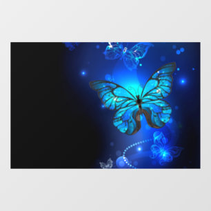 Autocollant Pour Fenêtre Morpho Butterfly in the Dark Background