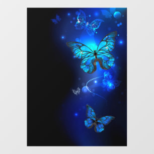 Autocollant Pour Fenêtre Morpho Butterfly in the Dark Background