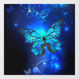 Autocollant Pour Fenêtre Morpho Butterfly in the Dark Background
