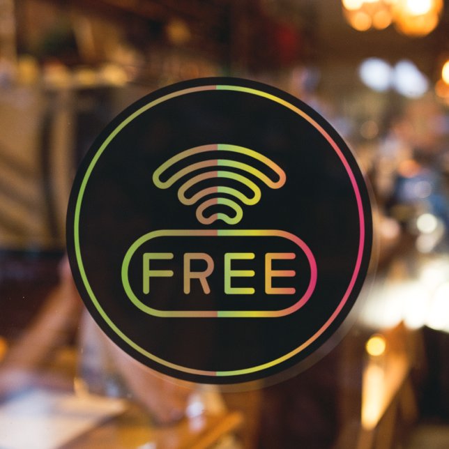 Autocollant Pour Fenêtre Mot de passe de connexion Internet WIFI gratuit (Créateur téléchargé)