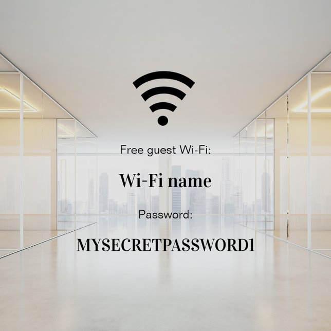 Autocollant Pour Fenêtre Mot de passe réseau wifi client (Créateur téléchargé)