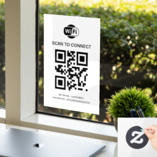 Autocollant Pour Fenêtre Mot de passe Wifi Scannez le code QR pour vous c