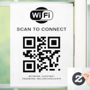 Autocollant Pour Fenêtre Mot de passe Wifi Scannez le code QR pour vous c