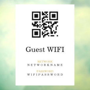 Autocollant Pour Fenêtre Mot de passe Wifi   Scannez le code QR pour vous c
