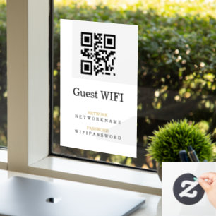 Autocollant Pour Fenêtre Mot de passe Wifi Scannez le code QR pour vous c