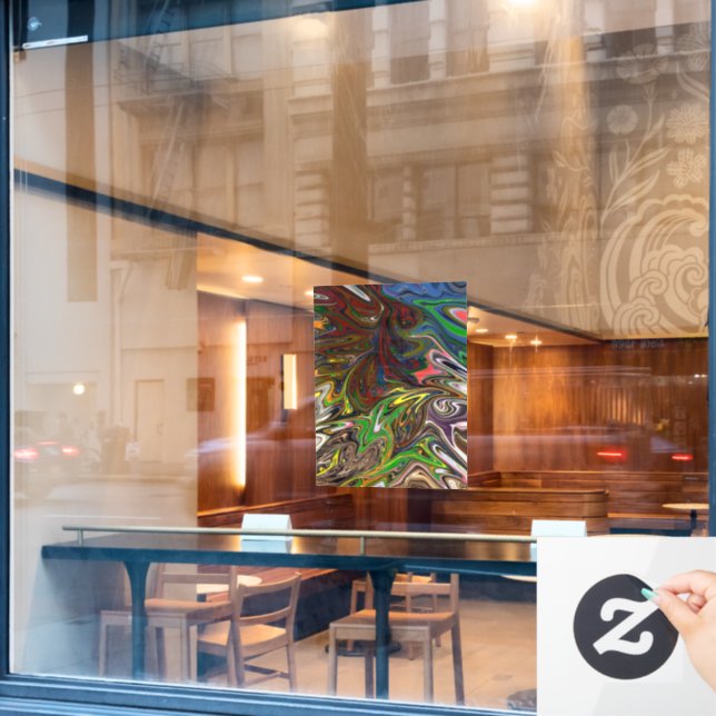 Autocollant Pour Fenêtre motif abstrait cool (Fenêtre de café)