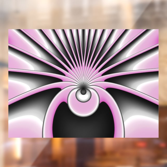 Autocollant Pour Fenêtre Motif d'art fractal Abstrait moderne (Feuille 2)