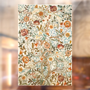 Autocollant Pour Fenêtre Motif de broderie crewel floral Acanthus Morris