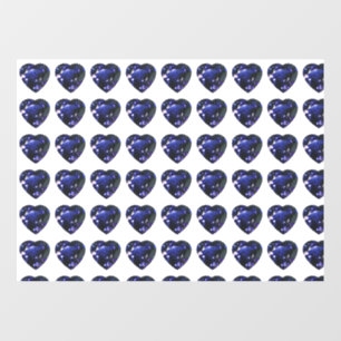Autocollant Pour Fenêtre Motif de coeur bleu