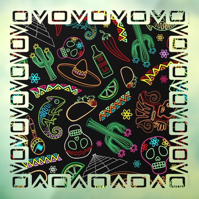 Autocollant Pour Fenêtre Motif de Fiesta du Mexique (Feuille 3)