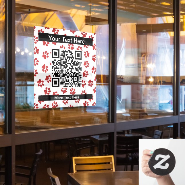 Autocollant Pour Fenêtre Motif De Pâtes, Patrouilles De Chien, Paws De Chat (Fenêtre du restaurant)