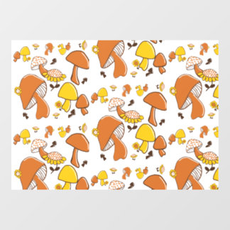 Autocollant Pour Fenêtre Motif nostalgique de champignons