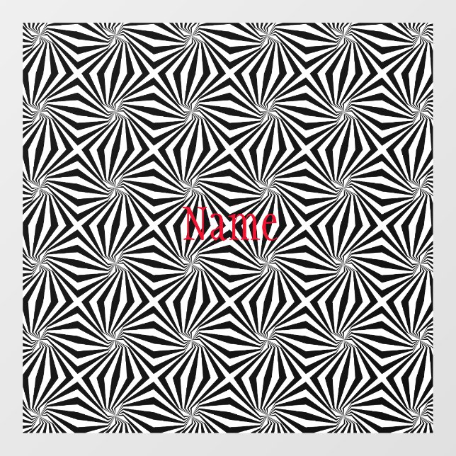 Autocollant Pour Fenêtre Motif rayonnant noir blanc Thunder_Cove (Feuille)