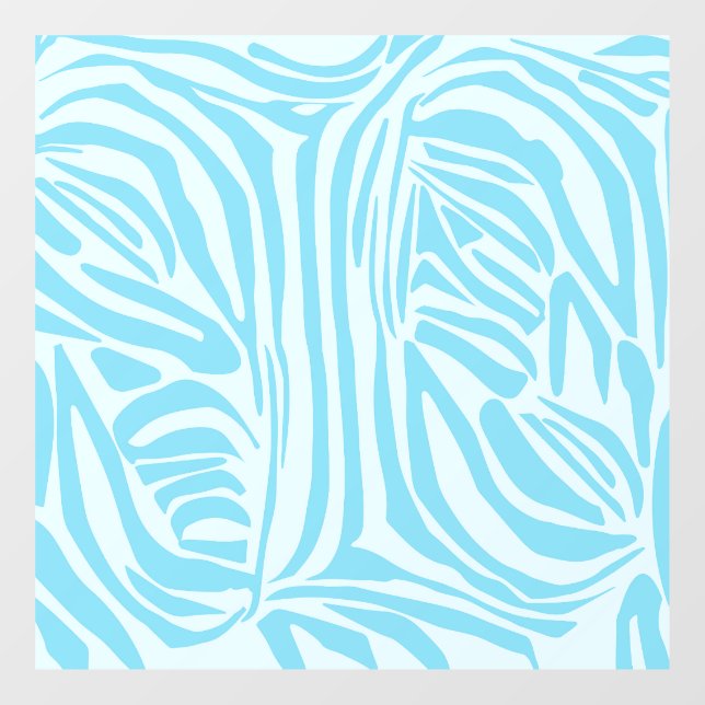 Autocollant Pour Fenêtre Motif Zèbre Bleu (Feuille)