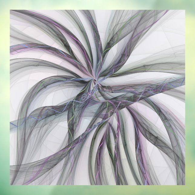 Autocollant Pour Fenêtre Motions Filigree Moderne Abstrait pivotant Fractal (Feuille 3)