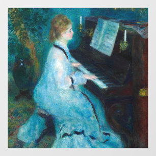 Autocollant Pour Fenêtre Musicien de piano Renoir Woman