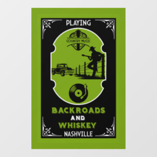 Autocollant Pour Fenêtre Musique de country romantique classique