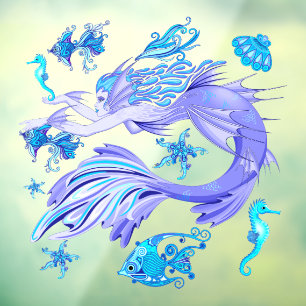 Autocollant Pour Fenêtre Mystic Fairy Purple Créature Carreaux en céramique