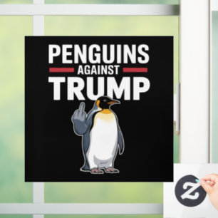 Autocollant Pour Fenêtre Nageoires de pingouin levées résistent aux pingoui