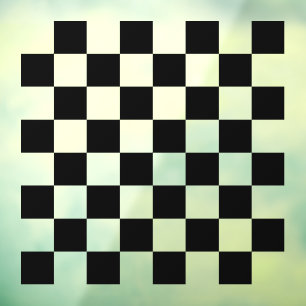 Autocollant Pour Fenêtre Nappe de table de jeu d'échecs transparente noire