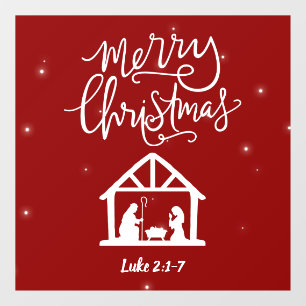 Autocollant Pour Fenêtre Nativité de Noël Joyeux Noël