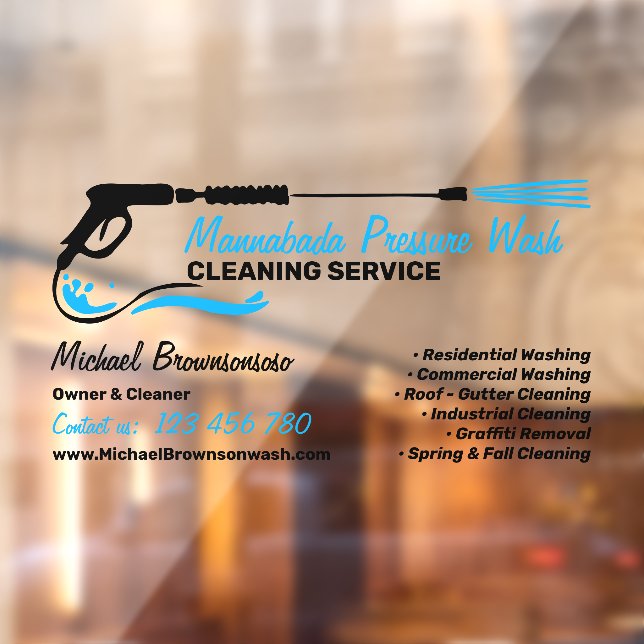 Autocollant Pour Fenêtre Nettoyage à haute pression Nettoyage à haute press (Feuille 2)