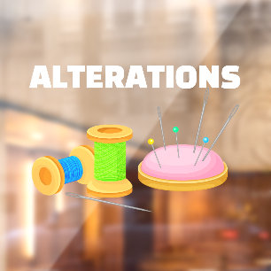 Autocollant Pour Fenêtre Nettoyages à sec Tailleur Couturière Modifications