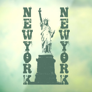 Autocollant Pour Fenêtre New York Decal Statue de la Liberté Cling de fenêt