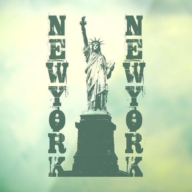 Autocollant Pour Fenêtre New York Decal Statue de la Liberté Cling de fenêt (Feuille 3)