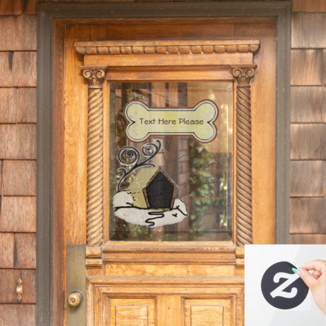 Autocollant Pour Fenêtre Niche pour chien (Porte d'accueil)