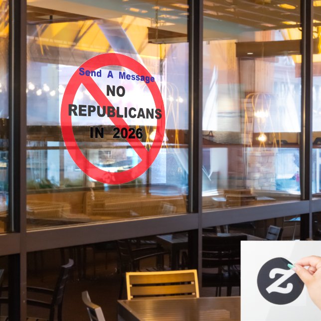 Autocollant Pour Fenêtre NO Repugs (Fenêtre du restaurant)