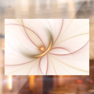 Autocollant Pour Fenêtre Noble Cuivre Et Or Abstrait Art Fractal Moderne