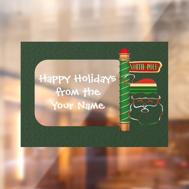 Autocollant Pour Fenêtre Noël Père Noël Face Holiday Personnalisé (Feuille 2)