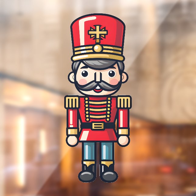 Autocollant Pour Fenêtre Noisette de Noël Soldats Vitre de Noël Clôture (Feuille 2)