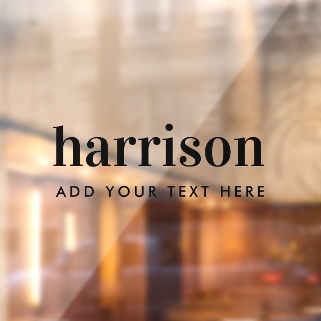 Autocollant Pour Fenêtre Nom commercial minimal moderne (Feuille 2)