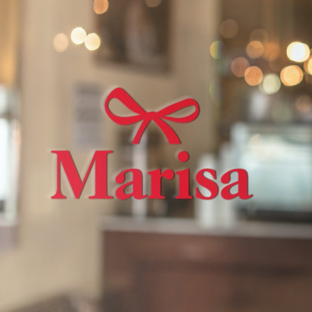 Autocollant Pour Fenêtre Nom de la mâchoire rose personnalisée (Créateur téléchargé)