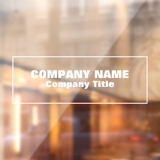 Autocollant Pour Fenêtre Nom de l'entreprise