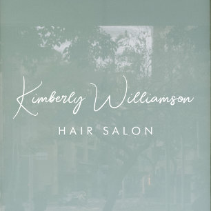 Autocollant Pour Fenêtre Nom de l'entreprise Script de signature chic