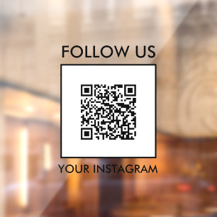 Autocollant Pour Fenêtre Nom d'utilisateur Instagram personnalisé pour entr