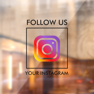 Autocollant Pour Fenêtre Nom d'utilisateur Instagram personnalisé pour entr