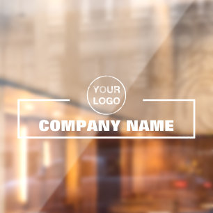 Autocollant Pour Fenêtre Nom et logo de l'entreprise