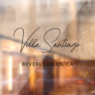 Autocollant Pour Fenêtre Nom moderne personnalisé de la résidence