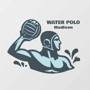 Autocollant Pour Fenêtre Nom personnalisé Water Polo